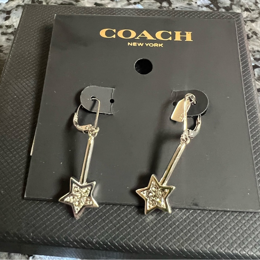 Coach drop Star dangle Earrings